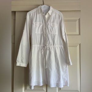 GAP Designed & Crafted Drawstring Off White Shirtdress Sz S